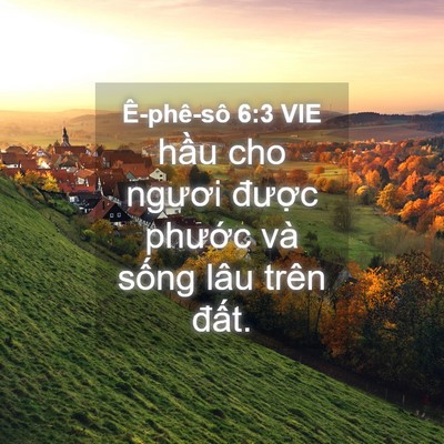 Picture 04 - Ê-phê-sô 6:3 VIE - hầu cho ngươi được phước và sống - Bible Verse Picture