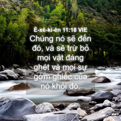 Picture 04 - Ê-xê-ki-ên 11:18 VIE - Chúng nó sẽ đến đó, và sẽ trừ bỏ - Bible Verse Picture