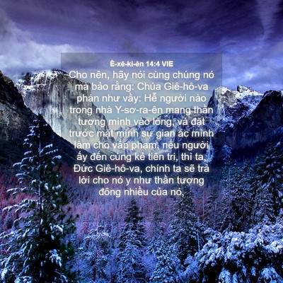 Picture 04 - Ê-xê-ki-ên 14:4 VIE - Cho nên, hãy nói cùng chúng nó mà bảo - Bible Verse Picture