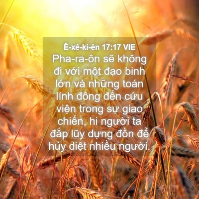 Picture 04 - Ê-xê-ki-ên 17:17 VIE - Pha-ra-ôn sẽ không đi với một đạo - Bible Verse Picture