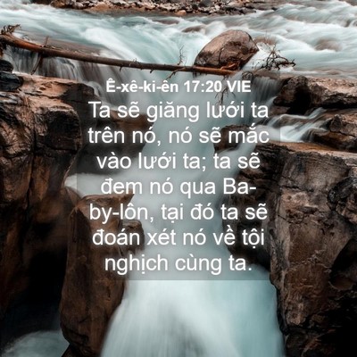 Picture 04 - Ê-xê-ki-ên 17:20 VIE - Ta sẽ giăng lưới ta trên nó, nó sẽ - Bible Verse Picture