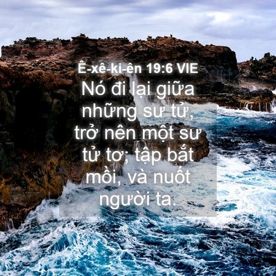Picture 04 - Ê-xê-ki-ên 19:6 VIE - Nó đi lại giữa những sư tử, trở nên - Bible Verse Picture