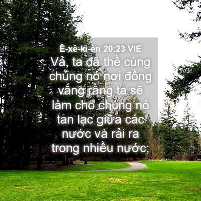 Picture 04 - Ê-xê-ki-ên 20:23 VIE - Vả, ta đã thề cùng chúng nó nơi đồng - Bible Verse Picture