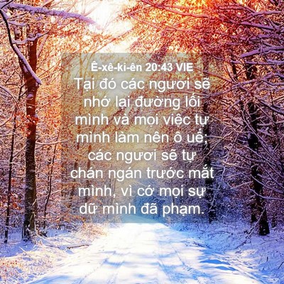 Picture 04 - Ê-xê-ki-ên 20:43 VIE - Tại đó các ngươi sẽ nhớ lại - Bible Verse Picture