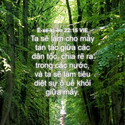 Picture 04 - Ê-xê-ki-ên 22:15 VIE - Ta sẽ làm cho mầy tan tác giữa các dân - Bible Verse Picture