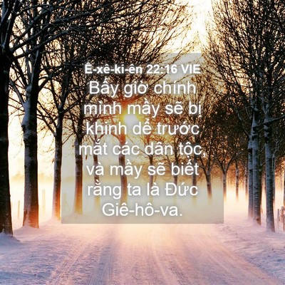 Picture 04 - Ê-xê-ki-ên 22:16 VIE - Bấy giờ chính mình mầy sẽ bị khinh - Bible Verse Picture