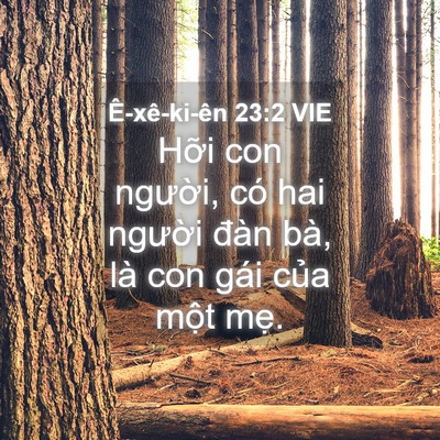 Picture 04 - Ê-xê-ki-ên 23:2 VIE - Hỡi con người, có hai người đàn bà, - Bible Verse Picture