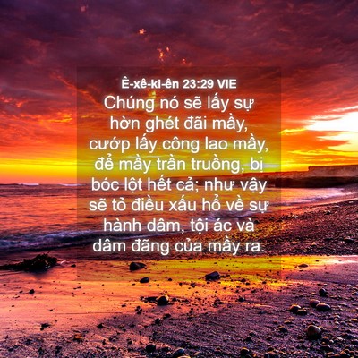 Picture 04 - Ê-xê-ki-ên 23:29 VIE - Chúng nó sẽ lấy sự hờn ghét đãi - Bible Verse Picture