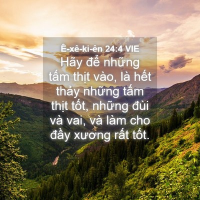 Picture 04 - Ê-xê-ki-ên 24:4 VIE - Hãy để những tấm thịt vào, là hết - Bible Verse Picture