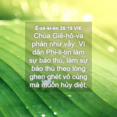Picture 04 - Ê-xê-ki-ên 25:15 VIE - Chúa Giê-hô-va phán như vầy: Vì dân - Bible Verse Picture