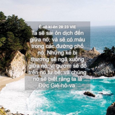 Picture 04 - Ê-xê-ki-ên 28:23 VIE - Ta sẽ sai ôn dịch đến giữa nó, và - Bible Verse Picture