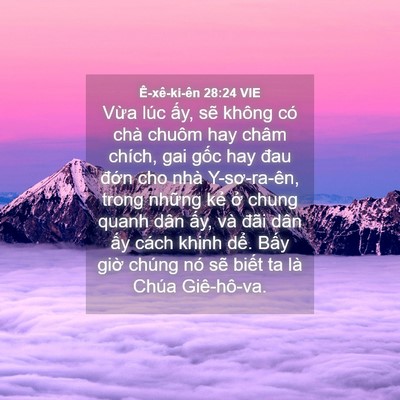 Picture 04 - Ê-xê-ki-ên 28:24 VIE - Vừa lúc ấy, sẽ không có chà chuôm hay - Bible Verse Picture