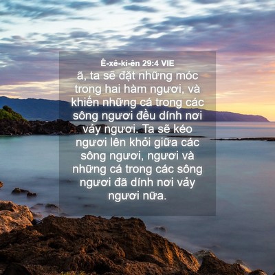 Picture 04 - Ê-xê-ki-ên 29:4 VIE - ã, ta sẽ đặt những móc trong hai hàm - Bible Verse Picture