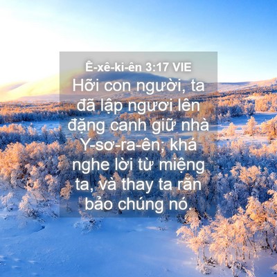 Picture 04 - Ê-xê-ki-ên 3:17 VIE - Hỡi con người, ta đã lập ngươi lên - Bible Verse Picture