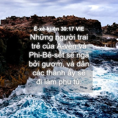 Picture 04 - Ê-xê-ki-ên 30:17 VIE - Những người trai trẻ của A-ven và - Bible Verse Picture