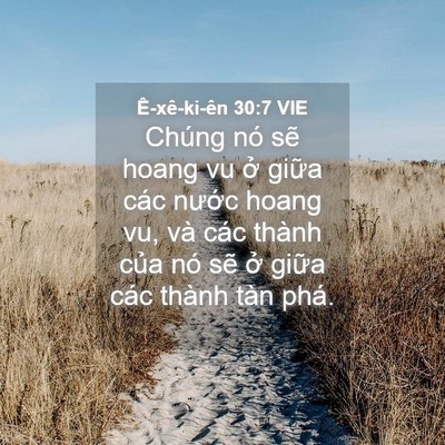 Picture 04 - Ê-xê-ki-ên 30:7 VIE - Chúng nó sẽ hoang vu ở giữa các nước - Bible Verse Picture