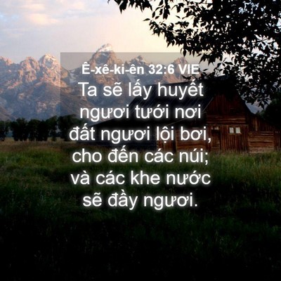 Picture 04 - Ê-xê-ki-ên 32:6 VIE - Ta sẽ lấy huyết ngươi tưới nơi đất - Bible Verse Picture
