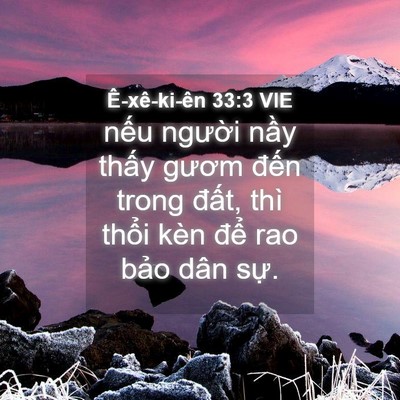 Picture 04 - Ê-xê-ki-ên 33:3 VIE - nếu người nầy thấy gươm đến trong - Bible Verse Picture