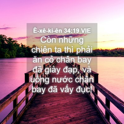 Picture 04 - Ê-xê-ki-ên 34:19 VIE - Còn những chiên ta thì phải ăn cỏ chân - Bible Verse Picture