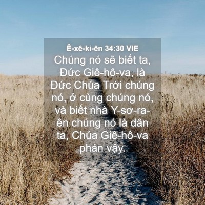 Picture 04 - Ê-xê-ki-ên 34:30 VIE - Chúng nó sẽ biết ta, Đức Giê-hô-va, - Bible Verse Picture