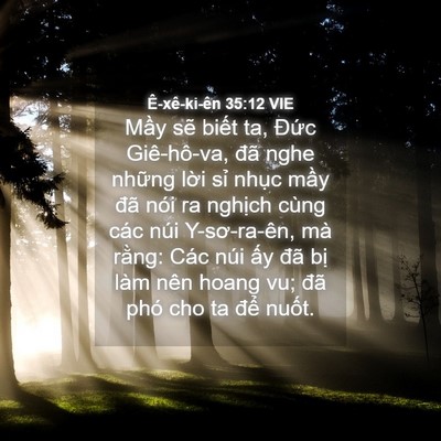 Picture 04 - Ê-xê-ki-ên 35:12 VIE - Mầy sẽ biết ta, Đức Giê-hô-va, đã - Bible Verse Picture