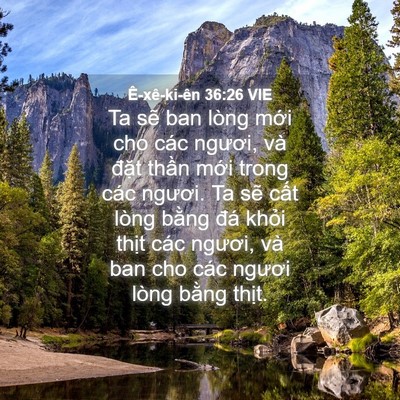 Picture 04 - Ê-xê-ki-ên 36:26 VIE - Ta sẽ ban lòng mới cho các ngươi, và - Bible Verse Picture