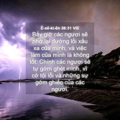 Picture 04 - Ê-xê-ki-ên 36:31 VIE - Bấy giờ các ngươi sẽ nhớ lại - Bible Verse Picture