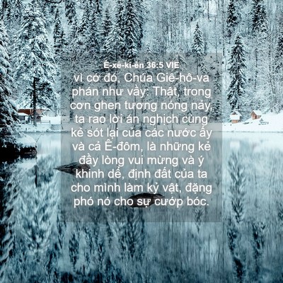 Picture 04 - Ê-xê-ki-ên 36:5 VIE - vì cớ đó, Chúa Giê-hô-va phán như - Bible Verse Picture