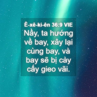Picture 04 - Ê-xê-ki-ên 36:9 VIE - Nầy, ta hướng về bay, xây lại cùng - Bible Verse Picture