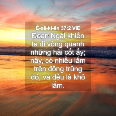Picture 04 - Ê-xê-ki-ên 37:2 VIE - Đoạn Ngài khiến ta đi vòng quanh những - Bible Verse Picture