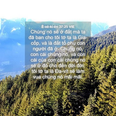Picture 04 - Ê-xê-ki-ên 37:25 VIE - Chúng nó sẽ ở đất mà ta đã ban cho - Bible Verse Picture