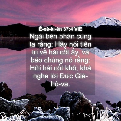 Picture 04 - Ê-xê-ki-ên 37:4 VIE - Ngài bèn phán cùng ta rằng: Hãy nói tiên - Bible Verse Picture