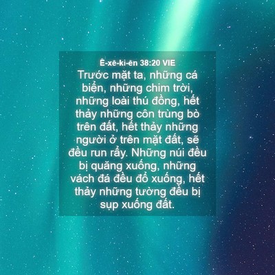 Picture 04 - Ê-xê-ki-ên 38:20 VIE - Trước mặt ta, những cá biển, những - Bible Verse Picture