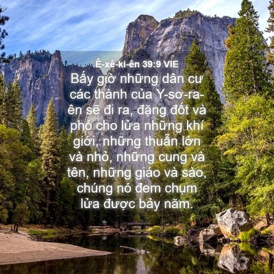 Picture 04 - Ê-xê-ki-ên 39:9 VIE - Bấy giờ những dân cư các thành của - Bible Verse Picture