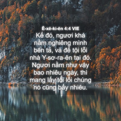 Picture 04 - Ê-xê-ki-ên 4:4 VIE - Kế đó, ngươi khá nằm nghiêng mình bên - Bible Verse Picture