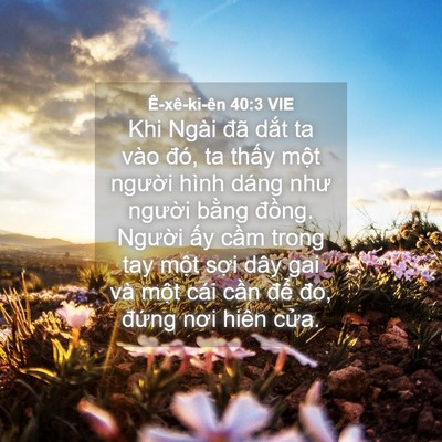 Picture 04 - Ê-xê-ki-ên 40:3 VIE - Khi Ngài đã dắt ta vào đó, ta thấy - Bible Verse Picture