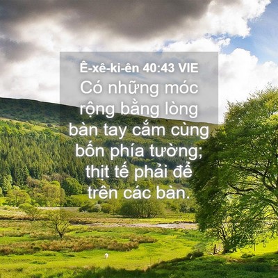 Picture 04 - Ê-xê-ki-ên 40:43 VIE - Có những móc rộng bằng lòng bàn tay - Bible Verse Picture
