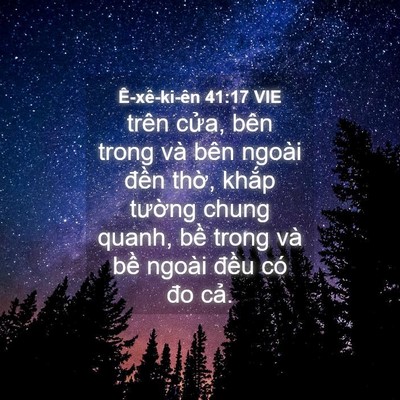 Picture 04 - Ê-xê-ki-ên 41:17 VIE - trên cửa, bên trong và bên ngoài đền - Bible Verse Picture