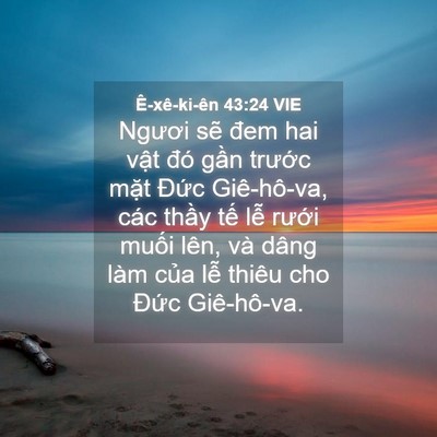 Picture 04 - Ê-xê-ki-ên 43:24 VIE - Ngươi sẽ đem hai vật đó gần trước - Bible Verse Picture