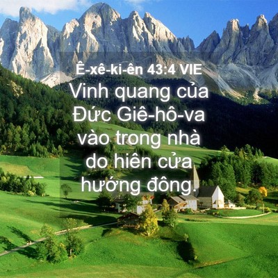Picture 04 - Ê-xê-ki-ên 43:4 VIE - Vinh quang của Đức Giê-hô-va vào trong - Bible Verse Picture