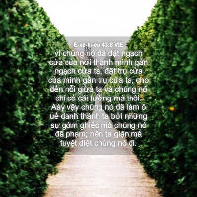 Picture 04 - Ê-xê-ki-ên 43:8 VIE - vì chúng nó đã đặt ngạch cửa của - Bible Verse Picture
