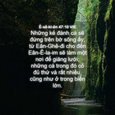 Picture 04 - Ê-xê-ki-ên 47:10 VIE - Những kẻ đánh cá sẽ đứng trên bờ - Bible Verse Picture