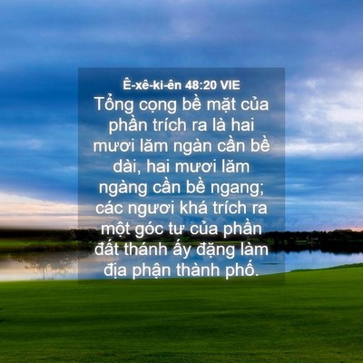 Picture 04 - Ê-xê-ki-ên 48:20 VIE - Tổng cọng bề mặt của phần trích ra - Bible Verse Picture