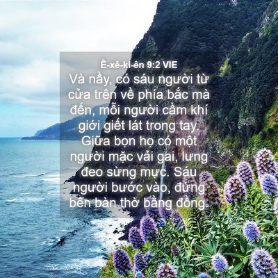 Picture 04 - Ê-xê-ki-ên 9:2 VIE - Và nầy, có sáu người từ cửa trên - Bible Verse Picture