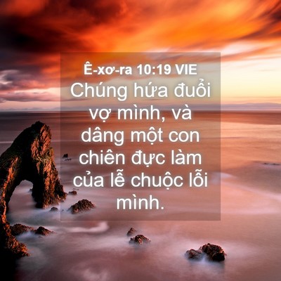 Picture 04 - Ê-xơ-ra 10:19 VIE - Chúng hứa đuổi vợ mình, và dâng một - Bible Verse Picture