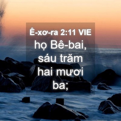 Picture 04 - Ê-xơ-ra 2:11 VIE - họ Bê-bai, sáu trăm hai mươi - Bible Verse Picture