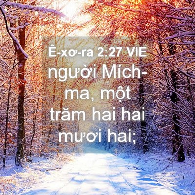Picture 04 - Ê-xơ-ra 2:27 VIE - người Mích-ma, một trăm hai hai mươi - Bible Verse Picture