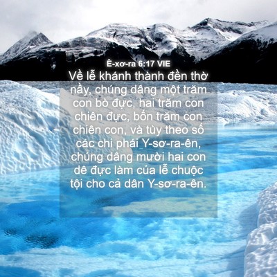 Picture 04 - Ê-xơ-ra 6:17 VIE - Về lễ khánh thành đền thờ nầy, - Bible Verse Picture