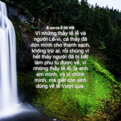 Picture 04 - Ê-xơ-ra 6:20 VIE - Vì những thầy tế lễ và người Lê-vi, - Bible Verse Picture