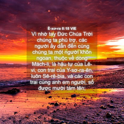 Picture 04 - Ê-xơ-ra 8:18 VIE - Vì nhờ tay Đức Chúa Trời chúng ta phù - Bible Verse Picture